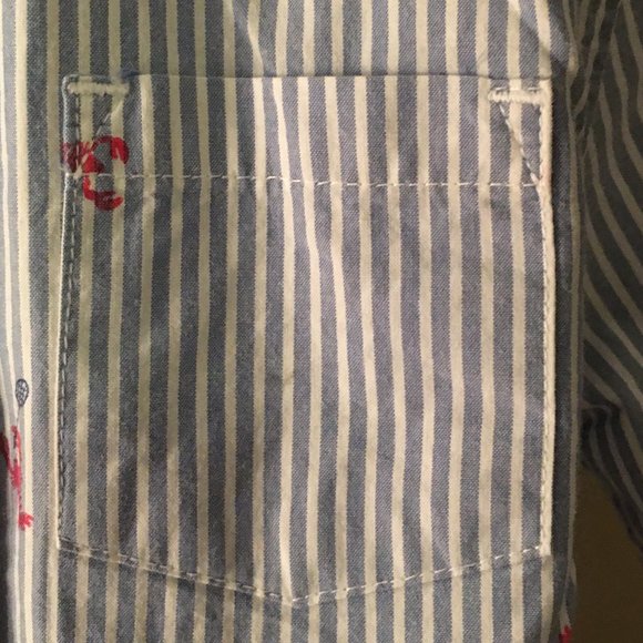 OSHKOSH Button Front Lobsters Play Badminton Shirt - Picture 6 of 14